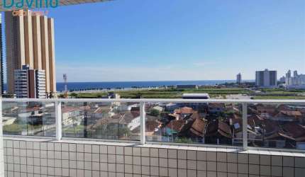 398mil - 2 dormitórios um suite - vista mar - sacada - lazer