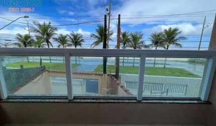 420mil - Lindo sobrado, frente mar,  mobiliado, 2 dormitórios em Praia Grande no Solemar, com  VISTA MAR,
