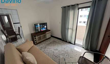 279MIL A VISTA - 1 DORMITÓRIO COM SACADA SEMI MOBILIADO ELEVADOR PRAIA DA VILA GUILHERMINA