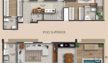 247,2mil entrada - cobertura duplex 4 suites piscina privativa 3 vagas alto padrao fino acabamento