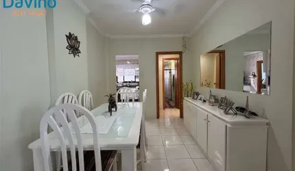 540mil - Praia da vila caiçara predio frente mar 3 dormitórios um suite piscina belo apartamento mobiliado.
