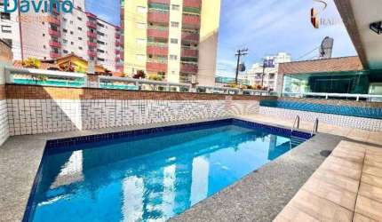435mil - Apartamento 100 metros da Praia Caiçara - prédio lazer de clube.
