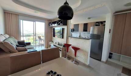 Apartamento com vista espetacular no Dell Mar – Glória | 2 quartos (1 suíte) | Reformado | Lazer completo