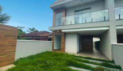 Sobrado alto padrão a 550 metros da praia com 3 dormitórios à venda, 123 m² por R$ 620.000 - Cambiju - Itapoá/SC