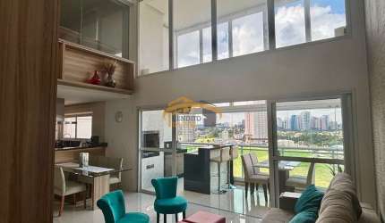 Apartamento 146m²  Alto Padrão em Alphaville Empresarial:  3 Suítes, Sala com pé direito duplo, 3 Vagas de garagem - Barueri-SP!