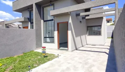 CASA 03 QUARTOS, SUÍTE E PÉ DIREITO ALTO EM ARAUCARIA. EXCELENTE ACABAMENTO