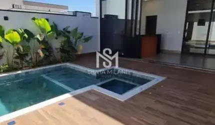 Condomínio Jardim Laguna - Indaiatuba/SP - Casa em Condomínio com 03 suítes, escritório e piscina - Indaiatuba/SP