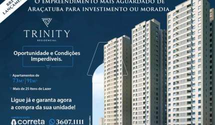 Apartamento no Residencial Trinity em Araçatuba/SP