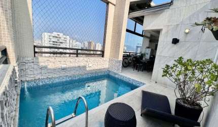 Cobertura com 3 dormitórios à venda, 190 m² por R$ 2.580.000,00 - Embaré - Santos/SP