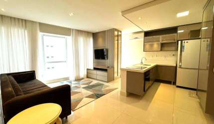 Apartamento com 1 dormitório para alugar, 68 m² por R$ 7.000,00/mês - Aparecida - Santos/SP