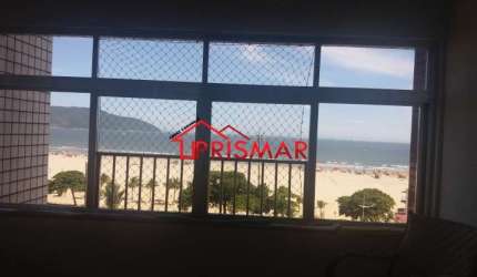 2 dormitorios + dependencia de empregada, frente ao mar, pompéia 1 vaga