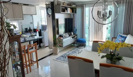 Apartamento Padrão - Apartamento com 2 quartos sendo 1 suíte com piso porcelanato e vista para as montanhas na Praia do Morro - Guarapari , ES