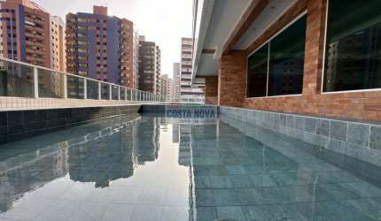 Apartamento de alto padrão, 2 quartos sendo 1 suíte, 2 banheiros, 1 vaga, lazer completo, vista mar