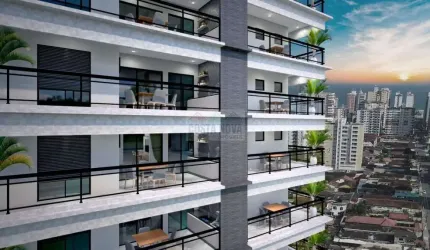 Lançamento - Apto de 87,07 de 02 - Quarto - Guilhermina  - Praia Grande - SP.