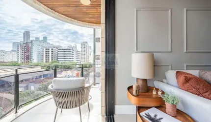 Apartamento no Gonzaga, 185 m², 3 quartos sendo todos suítes, 5 banheiros, 2 vagas de garagem