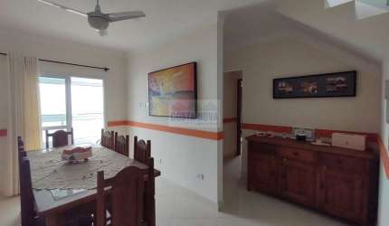 Cobertura duplex frente mar com 3 dormitórios sendo 2 suítes, 120 m². Bairro Caiçara, Praia Grande