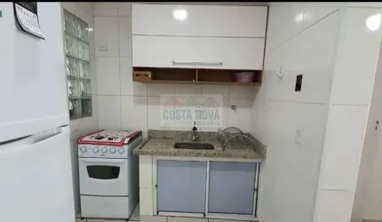 Apartamento à venda de 52m² , 1 quarto, 1 sala, 2 banheiros e 1 vaga no Jardim Vitória Guarujá