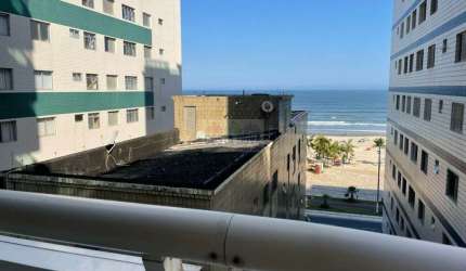 Apartamento de 126 m² com 3 suítes uma vaga vista Mar Praia Grande  - Tupi