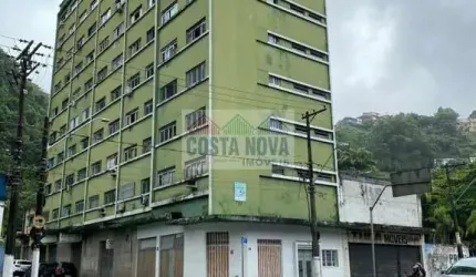 Kitnet com 19 m² no centro de Santos. Quarto/sala e banheiro