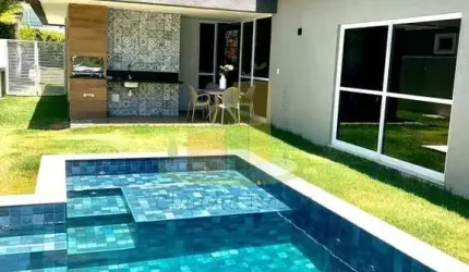 Linda casa térrea no Alphaville Litoral Norte 1, pronta para morar!!