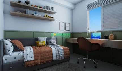 Apartamento com 2 dormitórios à venda, 39 m² - Parque dos Ipês - São José dos Campos/SP