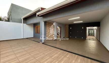 Casa com 3 dormitórios (quartos) bem amplos e 01 deles sendo suíte à venda no bairro Jardim Novo Cambuí em Hortolândia/SP.