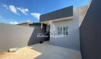 CÓD:RRCA4487 - Casa à venda com 2 dormitórios (Quartos) bem amplos e 01 deles sendo suíte, no bairro Jardim do Trevo (Nova Veneza), em Sumaré, SP