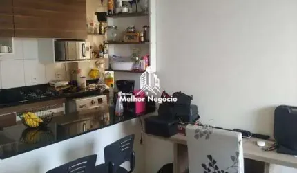 Apartamento à venda no Condomínio Pitangueiras, no bairro Vila São Francisco, em Hortolândia, SP. Apartamento com 3 dormitórios, 1 banheiro e 1 vaga d