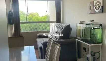 Apartamento à venda no Condomínio Campo dos Hibiscos, no Jardim Maria Luiza, em Sumaré - SP. O imóvel conta com 2 dormitórios, 1 banheiro e 1 vaga de