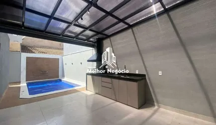 Casa à venda com 3 suítes ( 1 master) com piscina e garagem para 3 carros no Jardim Novo Cambuí -Hortolândia/SP