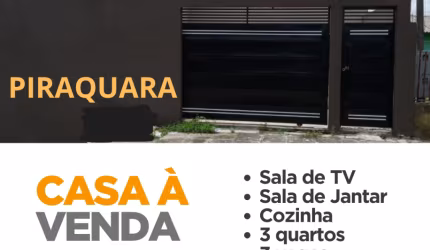 CASA NOVA COM 3 QUARTOS EM PIRAQUARA