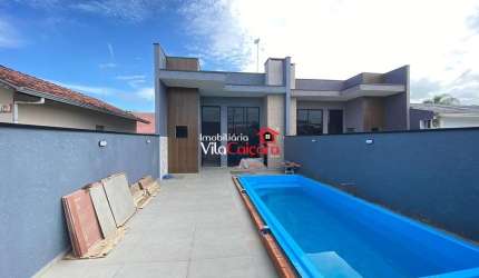 Casa nova com 3 quartos e piscina proximo ao mar
