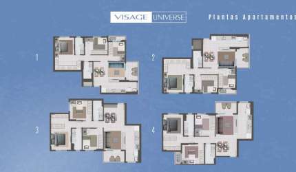 APARTAMENTO 3Q - NA PLANTA - UNIVERSITÁRIO