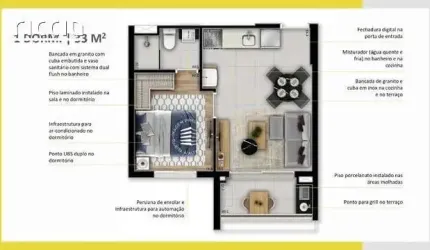 Ao lado do Shopping Colinas - Vision 150 m² - 2 dorms, suíte - Planta Garden