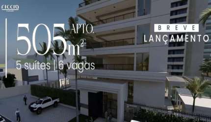 Mansões Aquarius, Apartamento de 505 m², 5 suítes, 8 vagas e vista incrível