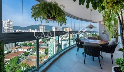 Apartamento com 3 quartos para alugar no Ponta da Praia, Santos , 165 m2 por R$ 20.000