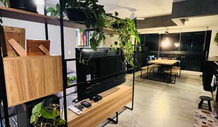 Lindo apartamento com 3 quartos MOBILIADO para alugar em Alphaville.