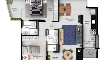 Cobertura Duplex em Jardim Camburi - Vitória ES