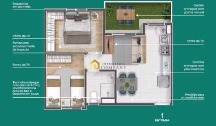 Ed. Residencial Paradiso 2 - Apartamento Garden (com quintal) na Zona Industrial de Sorocaba - Eden