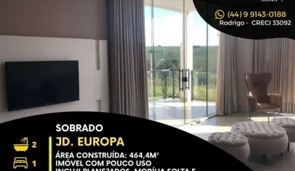 Casa com 1 quarto à venda na Rua Dosolina Boccoli da Silva, Jardim Europa, Maringá, 464 m2 por R$ 1.500.000