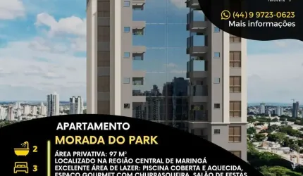 Apartamento com 3 quartos à venda na Rua Santos Dumont, 1929, Zona 01, Maringá, 97 m2 por R$ 1.092.000