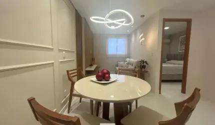 EDF WALTER VIANNA - Edifício Walter Viana – Quarto e sala mobiliado no andar alto, nascente, com tudo incluso