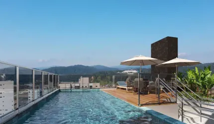 Apartamento no Centro de Brusque com 75 m² 2 suítes, piscina, salao de festas com 2 vagas de garagem