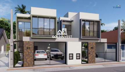 Sobrado com 3 quartos (1 suite) com alto padrão de acabamento no bairro Guabiruba Sul