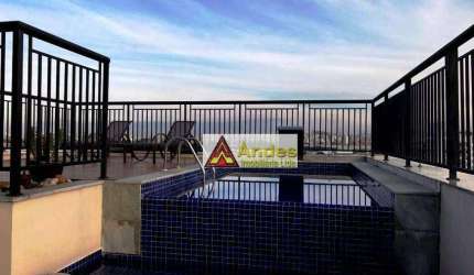 Cobertura Moderna Vista Panorâmica Piscina cascata Churrasqueira Varanda Gourmet 4 vgs.  à venda, 296 m² por R$ 3.500.000 - Santana
