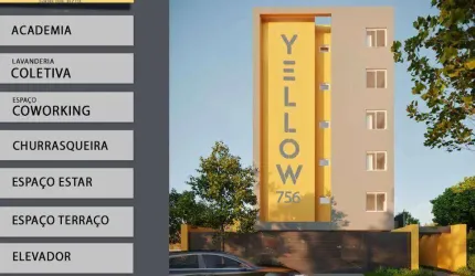 Studio mobiliado no Residencial Yellow por R$ 249.000 - Santa Cruz - Guarapuava/PR
