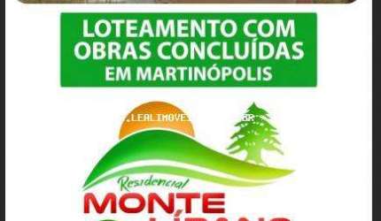 Terreno para Venda em Martinópolis, RESIDENCIAL MONTE LIBANO