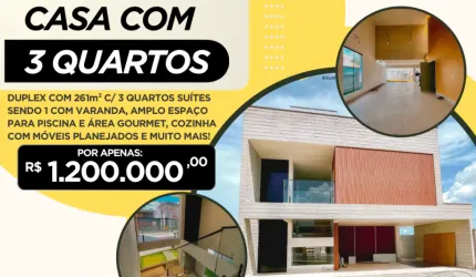 Excelente duplex em obra no Condomínio Monte Carlo