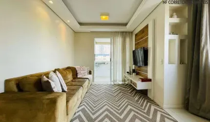Apto. 86m² Privativos - 2 Dorm.(1 Suíte)/ Sac. Chur./ Garagem - Campinas - São José - SC