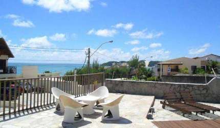 Casa em Ponta Negra, 1ª rua do mar com terreno de 600 m², linda vista, piscina e churrasqueira